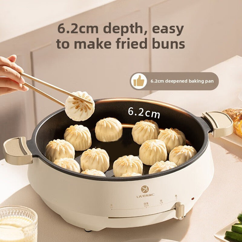 Electric Griddle for Home Use, Deepened and Enlarged Griddle, Electric Frying Pan, Pancake Maker, Multi-Functional Electric Griddle, Electric Pancake Pan, Flat Iron, Integrated Steak Griddle, Hot Pot-海智集-