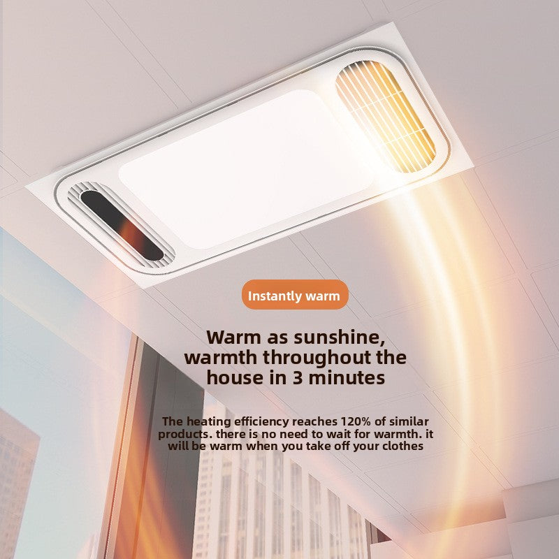 Custom Wind Heating Bath Heater Integrated Ceiling Ventilation Fan Lighting Integrated Bathroom Multifunctional Heater-Kitchen & Bathroom-海智集-Key Switches-300X600-