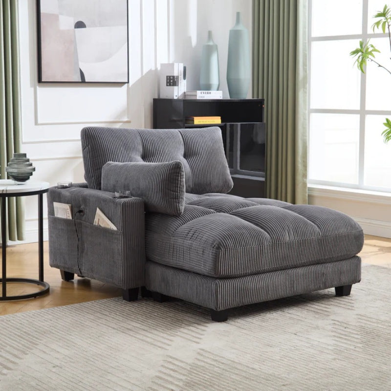 UNITED WE WIN Sleeper Sofa Couch Bed,Oversized Chaise Lounge Chair Cozy Cloud Couch-海智集-Default-