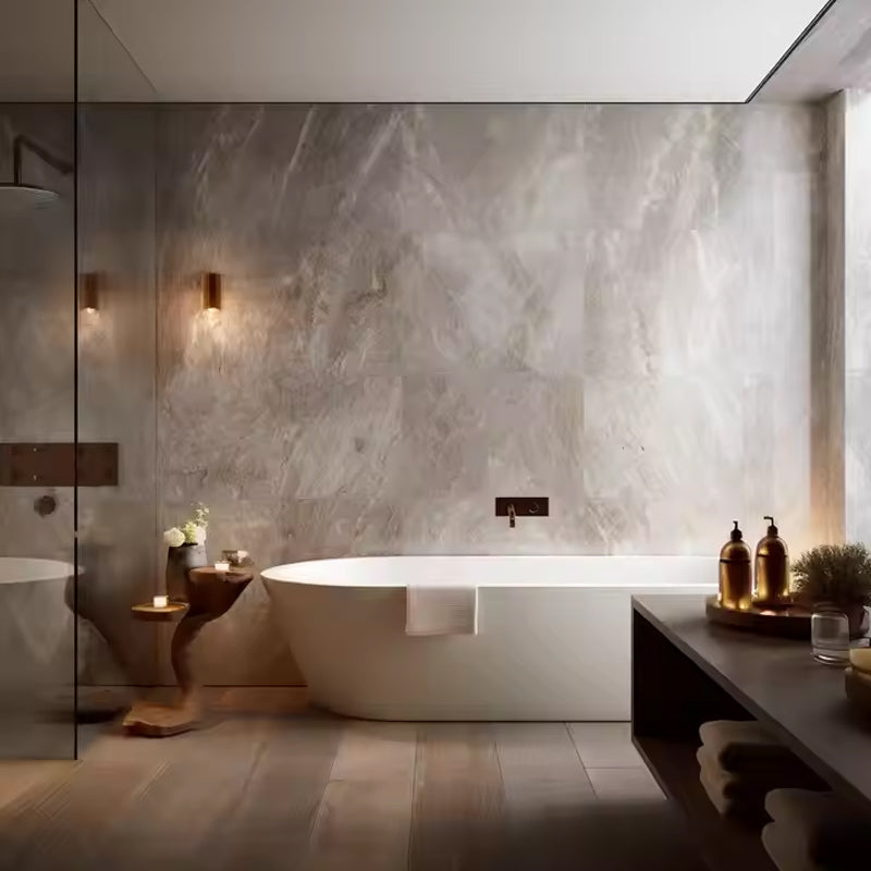 Bathroom Spc Wall Panel for Interior Decoration Pvc Marble Sheet Black Gold Line Uv Board-海智集-