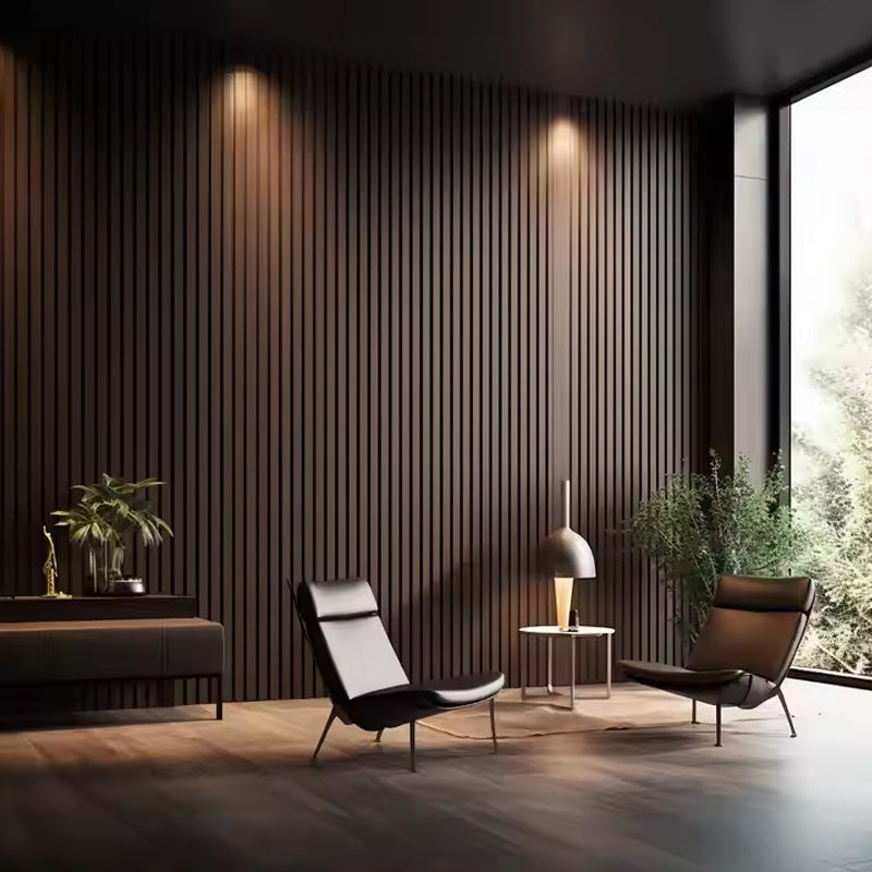 Cheap Interior Pvc Wall Panel 3d Fluted Wpc Wall Panel Waterproof Wpc Wall Panel Led for Indoor Decoration-海智集-
