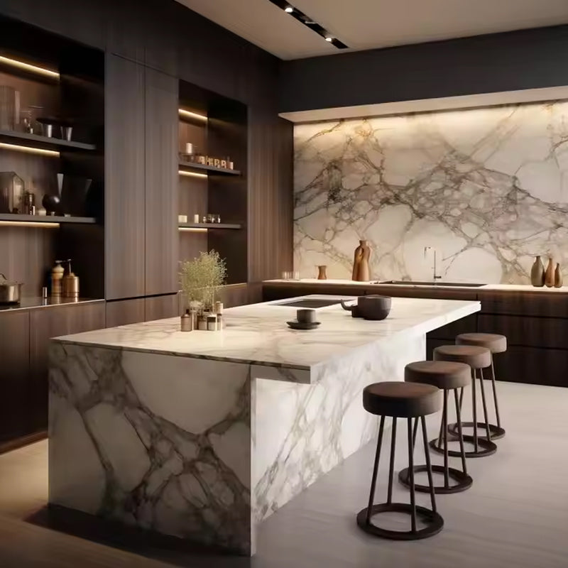 SPC Wall Panel Decoration Marble Wpc Interior Wall Board with Black Color-海智集-