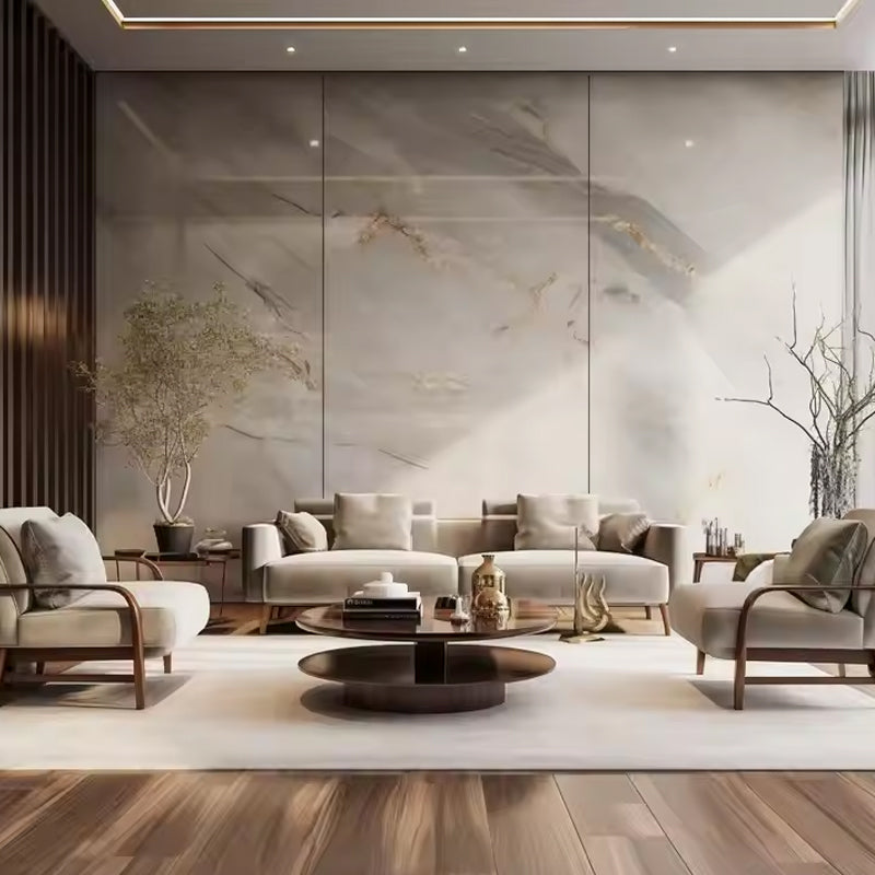 High Glossy Waterproof Marble PVC SPC Wall Panels for Indoor Decoration-海智集-