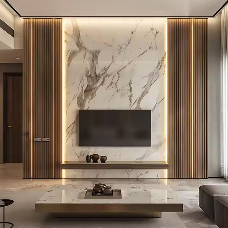 Marble Grain Designs Home Decoration Laminated Pvc Ceiling Interior Wall Decoration Soft Stone Big Panel-海智集-