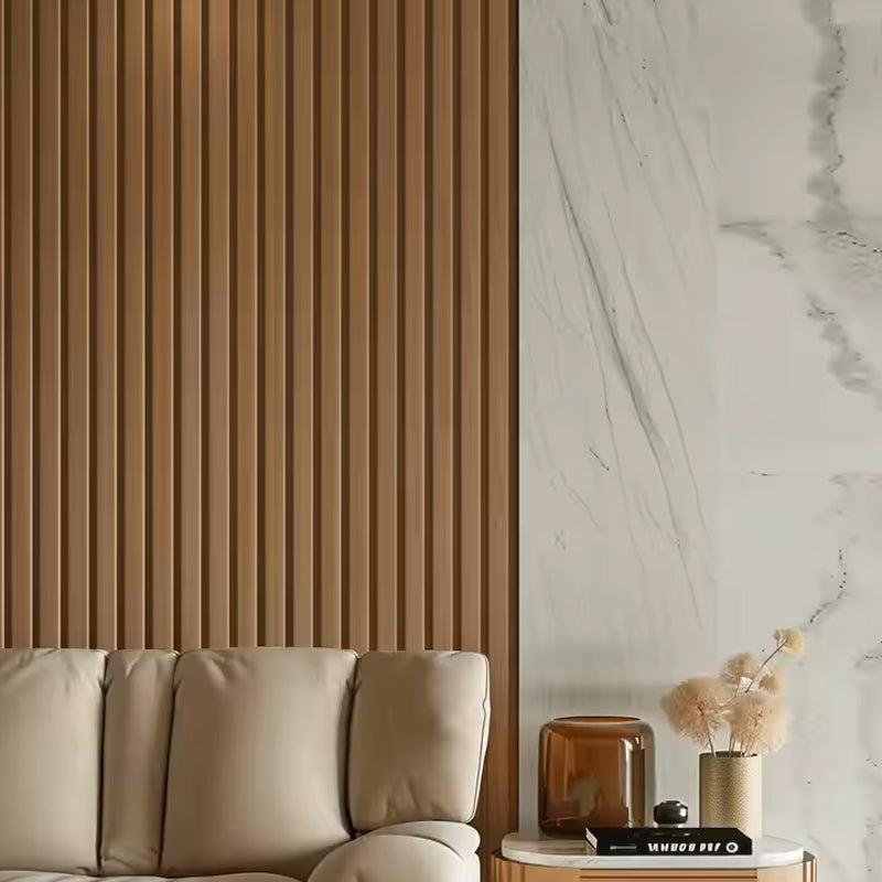 Interior 160*24mm Mobile Home Decoration Fast Installation 3D Fluted Wall Panels Wpc Wall Panels Louvers-海智集-