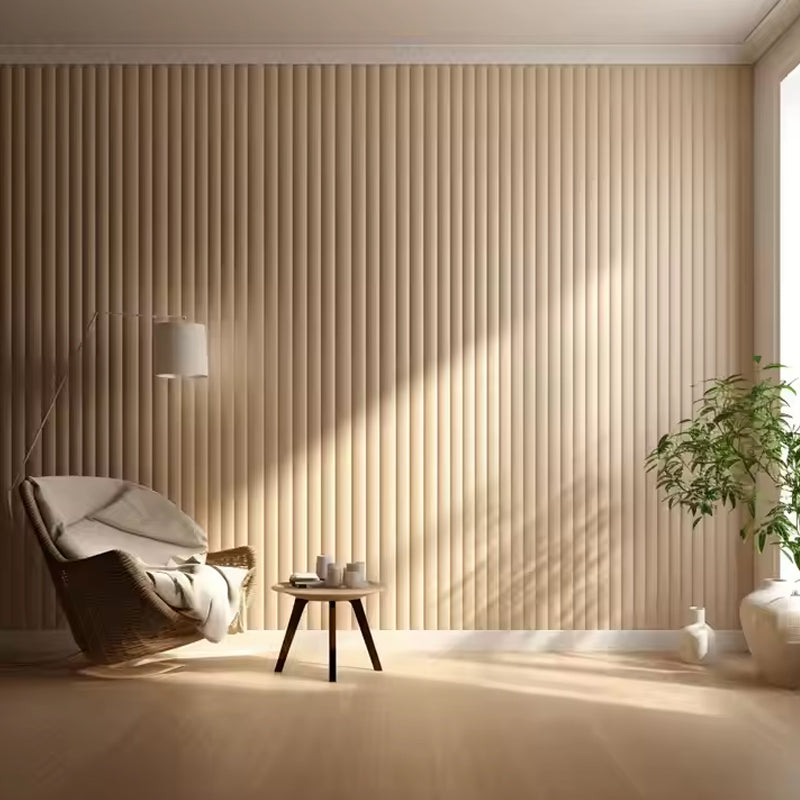 Wholesale Wpc Interior Decoration Fluted Wall Panels Decorative Wood Alternative 3D Louvre Wpc Wall Board-海智集-