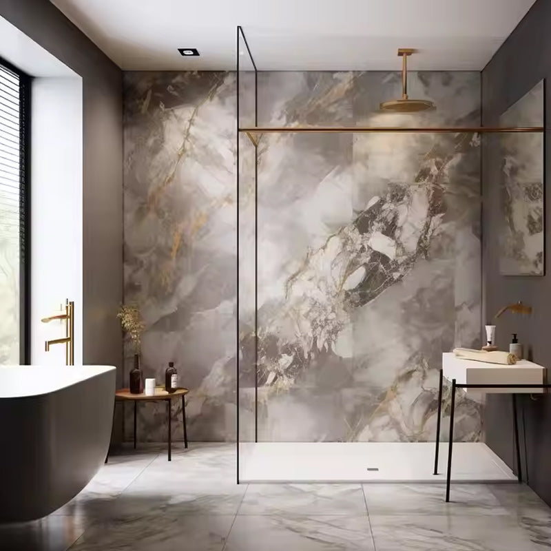 UV Coated PVC Wall Panels - Waterproof & Fireproof Interior Wall Shower Panels UV Sheets SPC Sheets UV Boards SPC Boards-海智集-