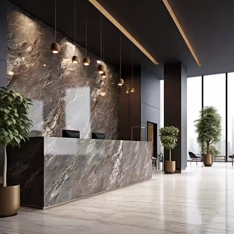 Wood Plastic Composite Wpc Pvc Decorative Interior Art Spc Marble Wall Panels Board-海智集-