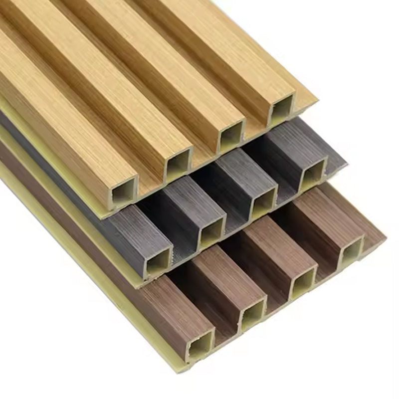Wood Paneling Interior Decor 3d Polyurethane Wpc Fluted Ps Wall Siding Panels With Led-海智集-