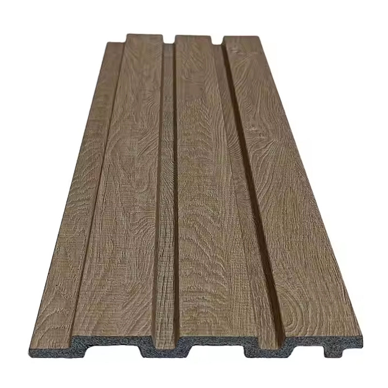 Luxury Pvc 3d Wave Fluted Accent Wood Wpc Fluted Indoor Interior Wall Panel Board Cladding-海智集-