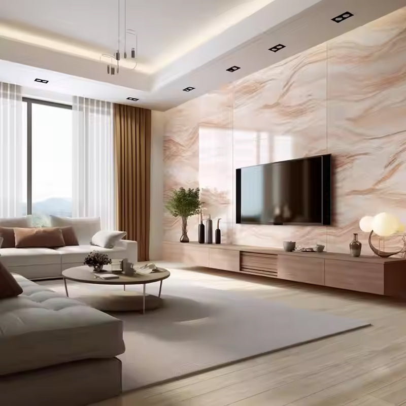Luxury China Elegant Hotel Office Decor Interior 3d Marble Wpc Spc Solid Wood Fluted Wall Panel Board-海智集-