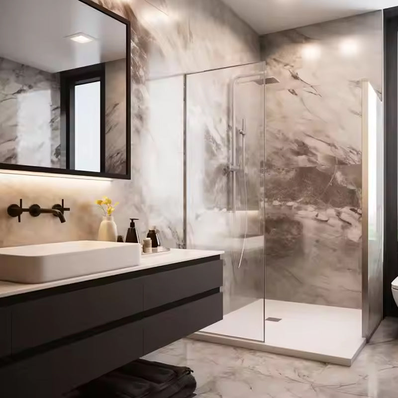 Waterproof SPC Wall Panel Luxury PVC Marble Building Materials WPC Wall Board for Elevator Halls Decorative Wallboards-海智集-