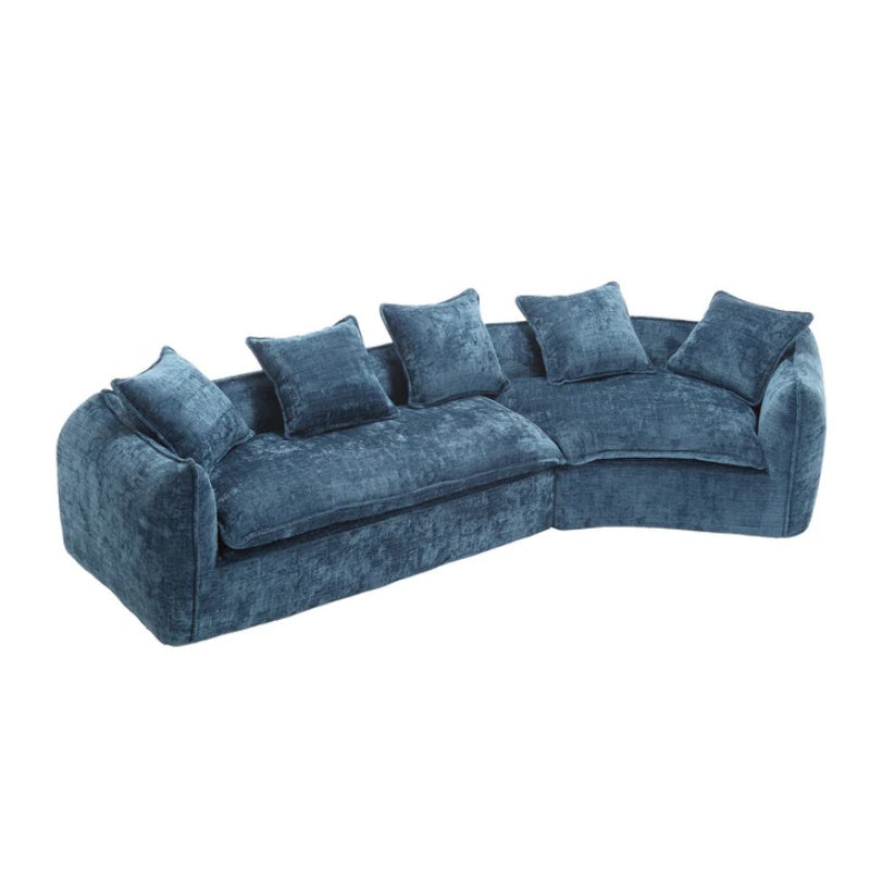 Modular Sectional Sofa, U-Shaped Couch with Sofa for five & Pillows, Modern Minimalist chenille Fabric Large Comfy Cloud Sofas, Living Room Furniture Sets-海智集-Default-