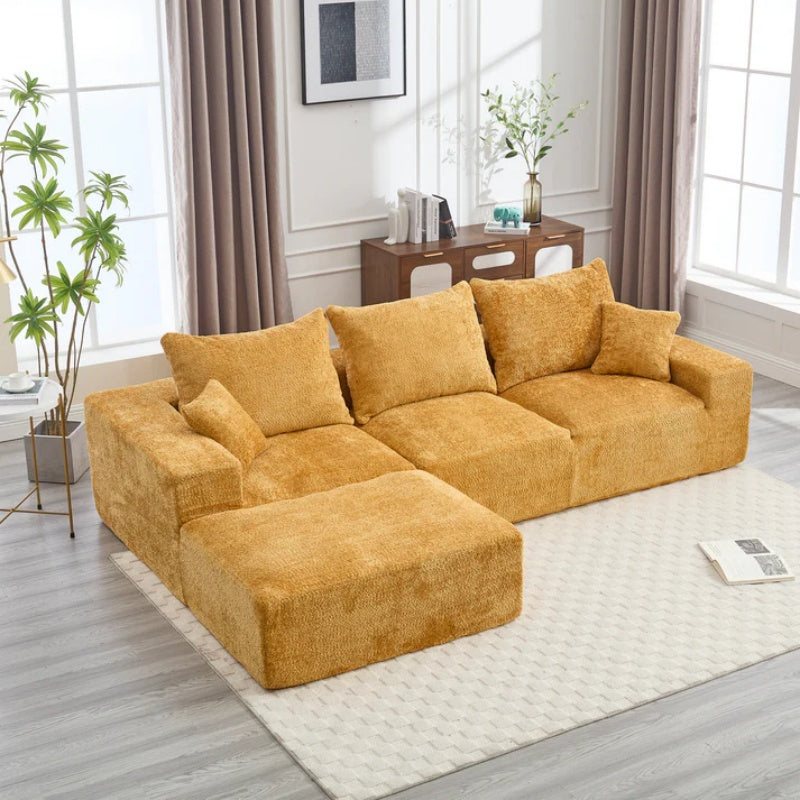 UNITED WE WIN Stylish fabric, excellent touch, L-shaped design, intimate comfort, large seated depth, free stretch, random combination, flexible, full compression, no installation of the sofa-海智集-Default-