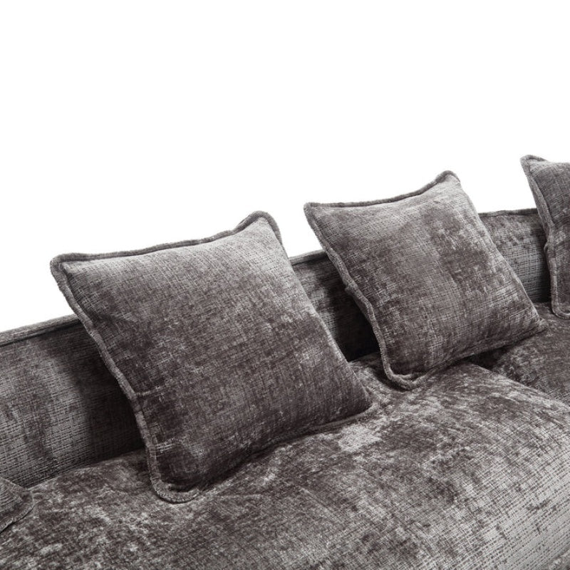 Modular Sectional Sofa, U-Shaped Couch with Sofa for five & Pillows, Modern Minimalist chenille Fabric Large Comfy Cloud Sofas, Living Room Furniture Sets-海智集-Default-
