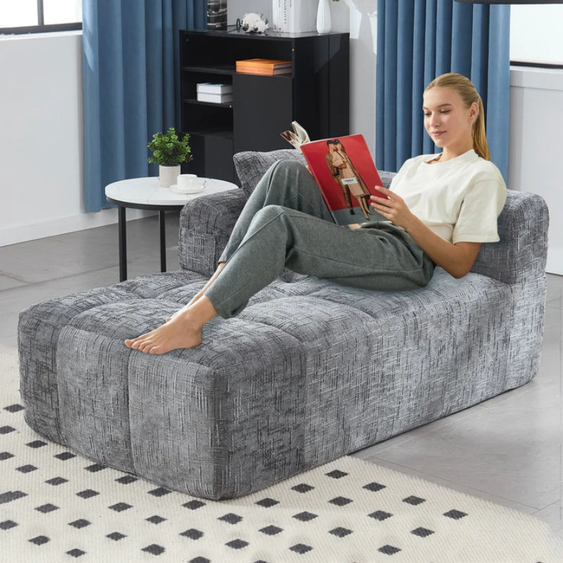 UNITED WE WIN Chenille Loveseat Sofa,Minimalist Modular Couches Sleeper for Living Room Bedroom Apartment Lounge-海智集-Default-