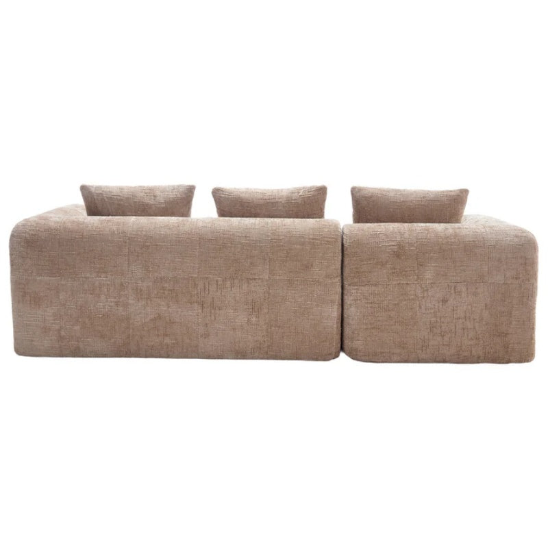 UNITED WE WIN 98.42-inch modular sectional sofa, modern modular L-shaped sofa with chaise longue, equipped with small side pockets and free of compression during installation.-海智集-Default-