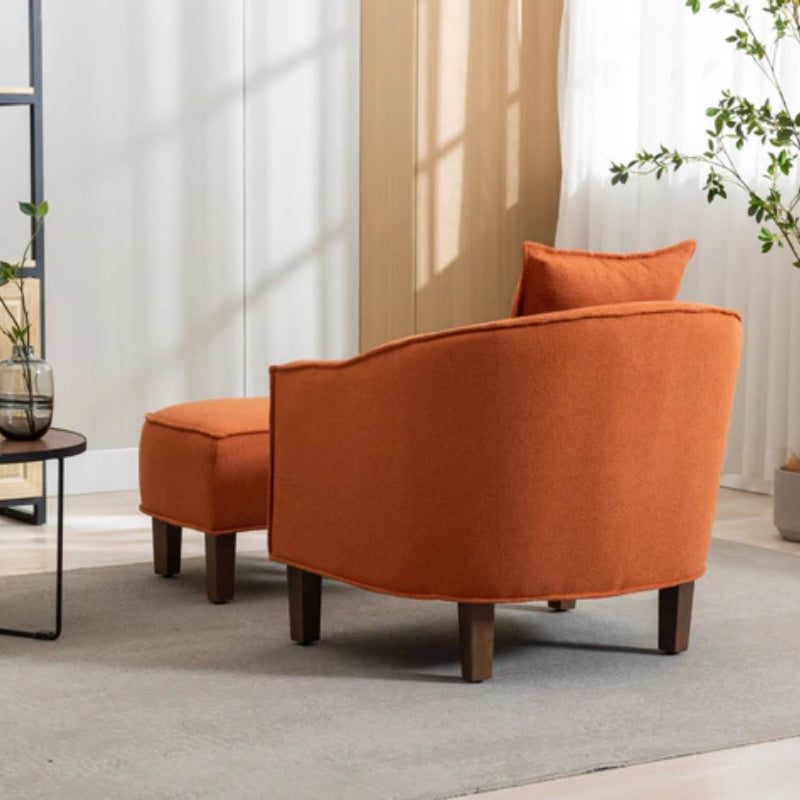 COOLMORE Contemporary Designed Velvet Fabric Upholstered Accent/Dining Chair Beige Teddy Armchair Set of 2-海智集-Default-