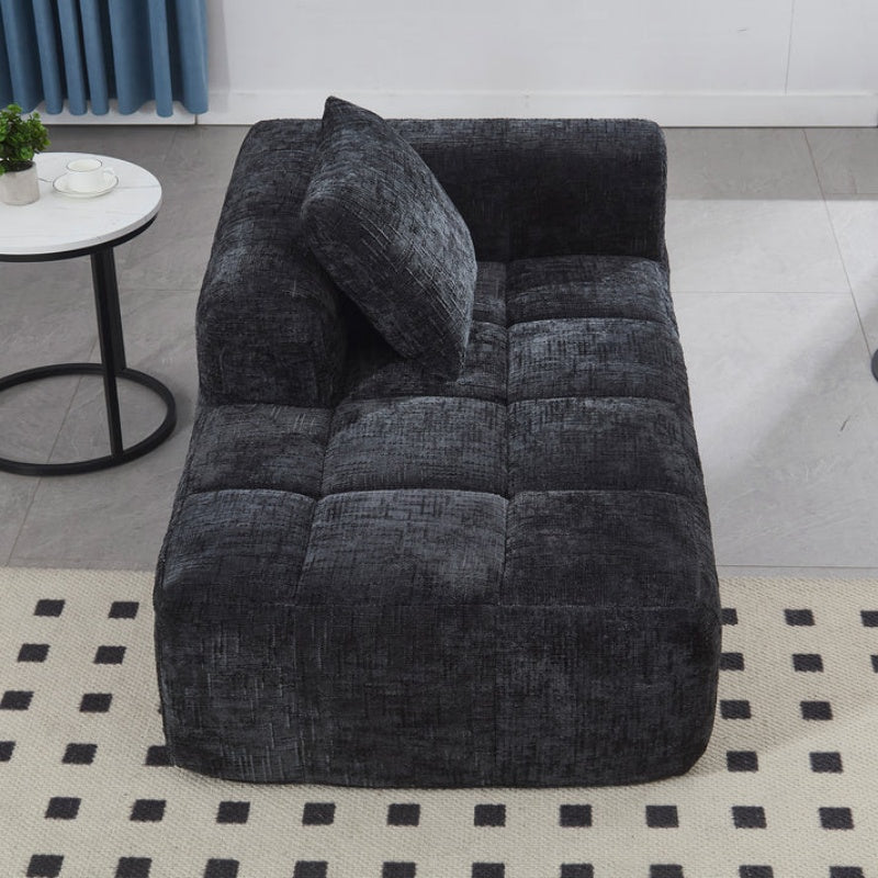 UNITED WE WIN Chenille Loveseat Sofa,Minimalist Modular Couches Sleeper for Living Room Bedroom Apartment Lounge-海智集-Default-