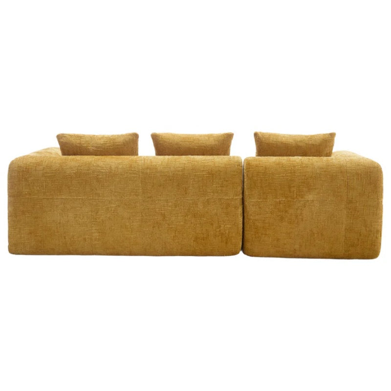 UNITED WE WIN 98.42-inch modular sectional sofa, modern modular L-shaped sofa with chaise longue, equipped with small side pockets and free of compression during installation.-海智集-Default-