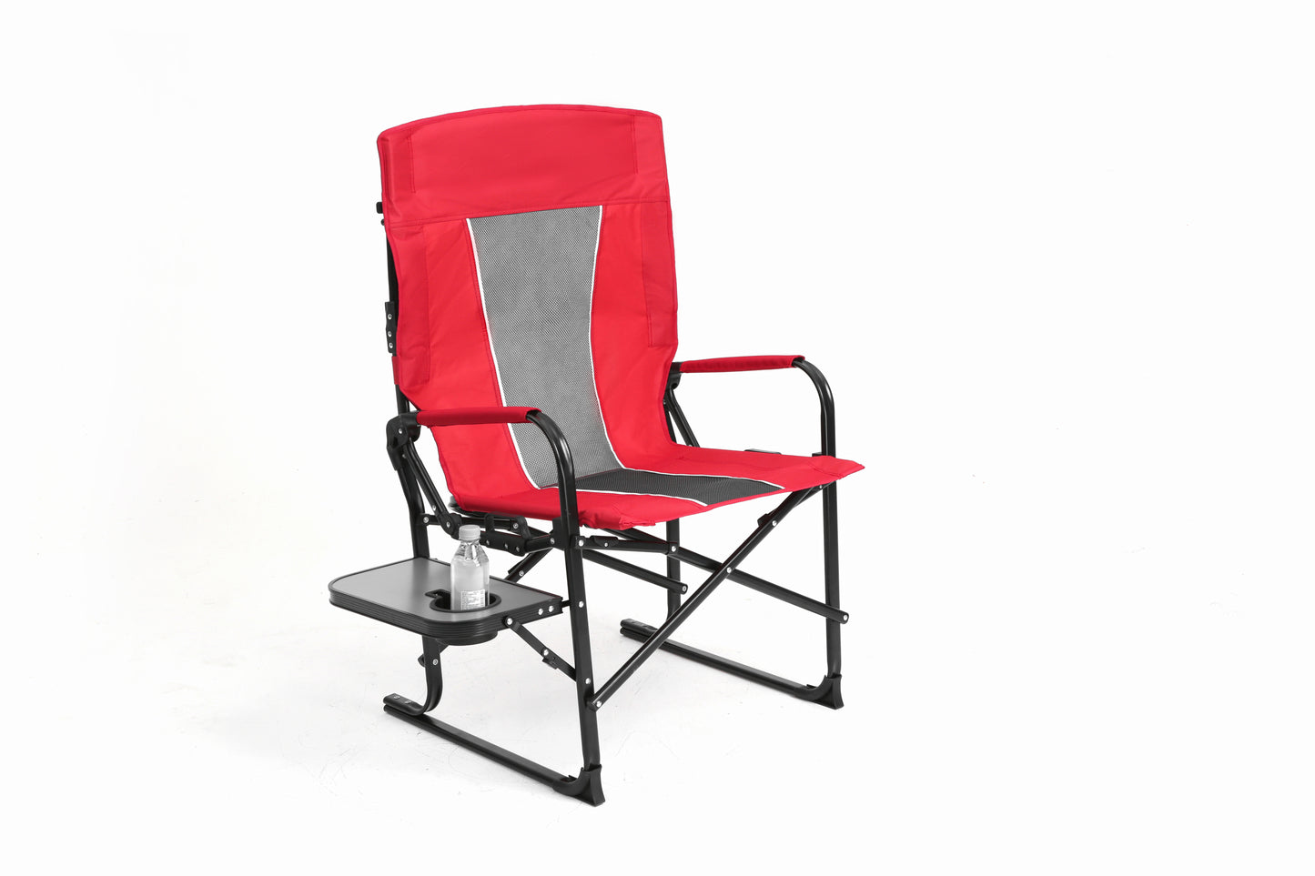 Camping Directors Chair, Heavy Duty,Oversized Portable Folding Chair with Side Table, Pocket for Beach, Fishing,Trip,Picnic,Lawn Red-海智集-Default-