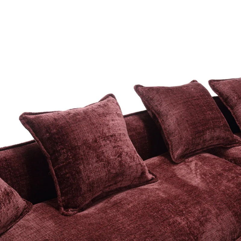 Modular Sectional Sofa, U-Shaped Couch with Sofa for five & Pillows, Modern Minimalist chenille Fabric Large Comfy Cloud Sofas, Living Room Furniture Sets-海智集-Default-