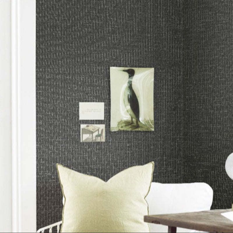 Ma Yun Wallpaper: A minimalist space created with embroidered wall fabric-海智集-