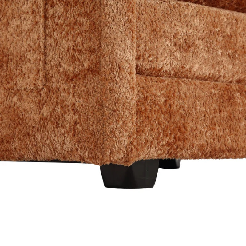UNITED WE WIN Chenille fabric, solid construction, the overall structure of the sofa is stable, detachable armrests, two foot stools and two-seat sofa with side pockets-海智集-Default-