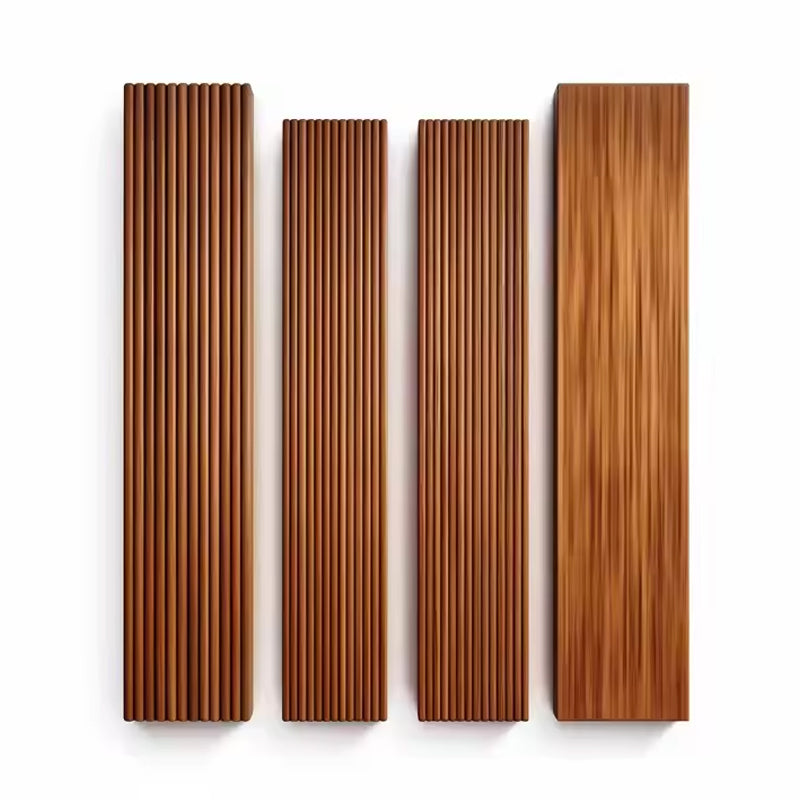 Hot Selling Oushe Wpc Fluted Board Interior Giant Waterproof Decorative Bamboo Wood Fiber Indoor Wall Panel-海智集-