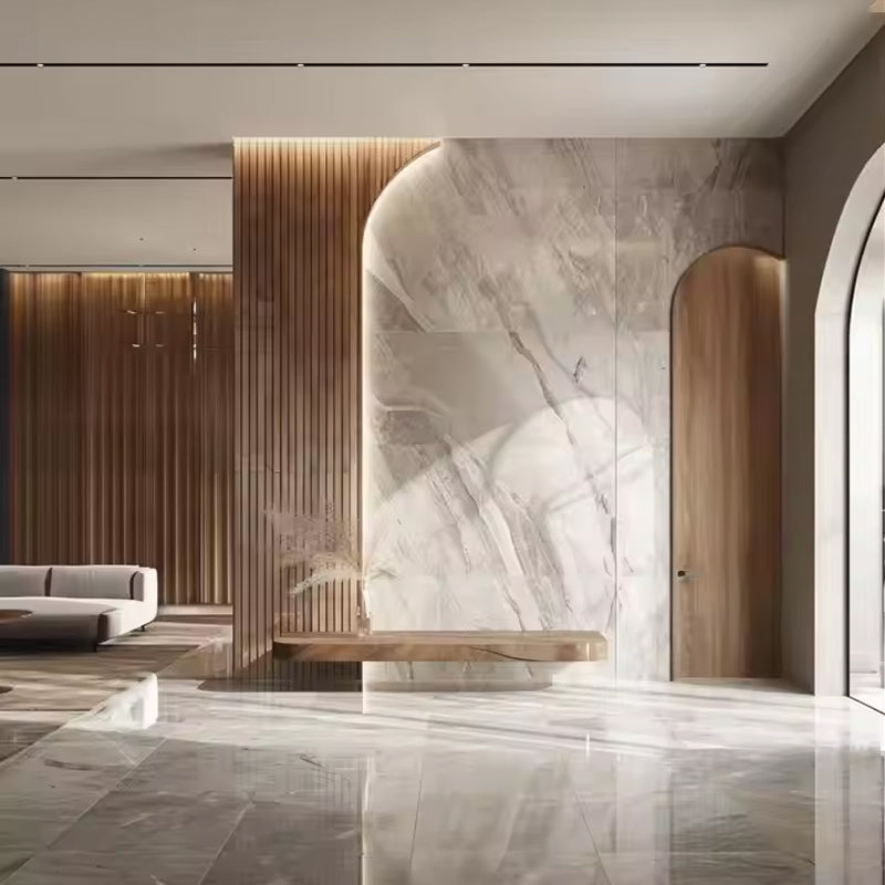 Creative Beautiful Wood Accent Wall Panels for Your Living Room Floor-to-ceiling Wooden Wall Panels-海智集-
