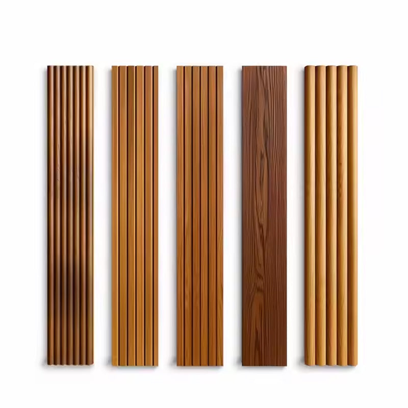 Hot Selling Metal Cement Fiber Board Exterior End Capping Fluted Wood Wpc Wall Panel Indoor Edge Tiles-海智集-