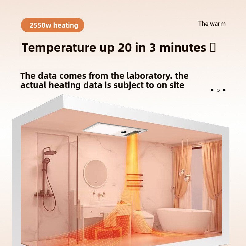 Factory Customized Wind Heating Bath Heater Integrated Ceiling Ventilation Fan Lighting Integrated Bathroom Multifunctional Heater-Kitchen & Bathroom-海智集-Key Switches-300X600-