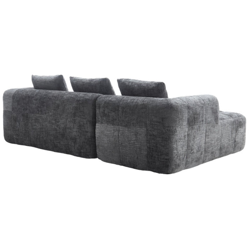 UNITED WE WIN 98.42-inch modular sectional sofa, modern modular L-shaped sofa with chaise longue, equipped with small side pockets and free of compression during installation.-海智集-Default-