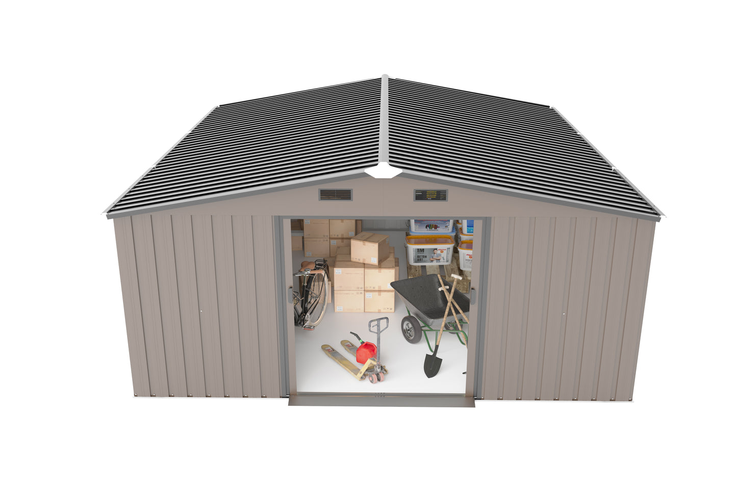 Campcraft 0.25mm color steel plate, surface protective film, Two daylight Windows, A practical and thoughtful gift,two colors can be freely selected storage sheds-海智集-Default-