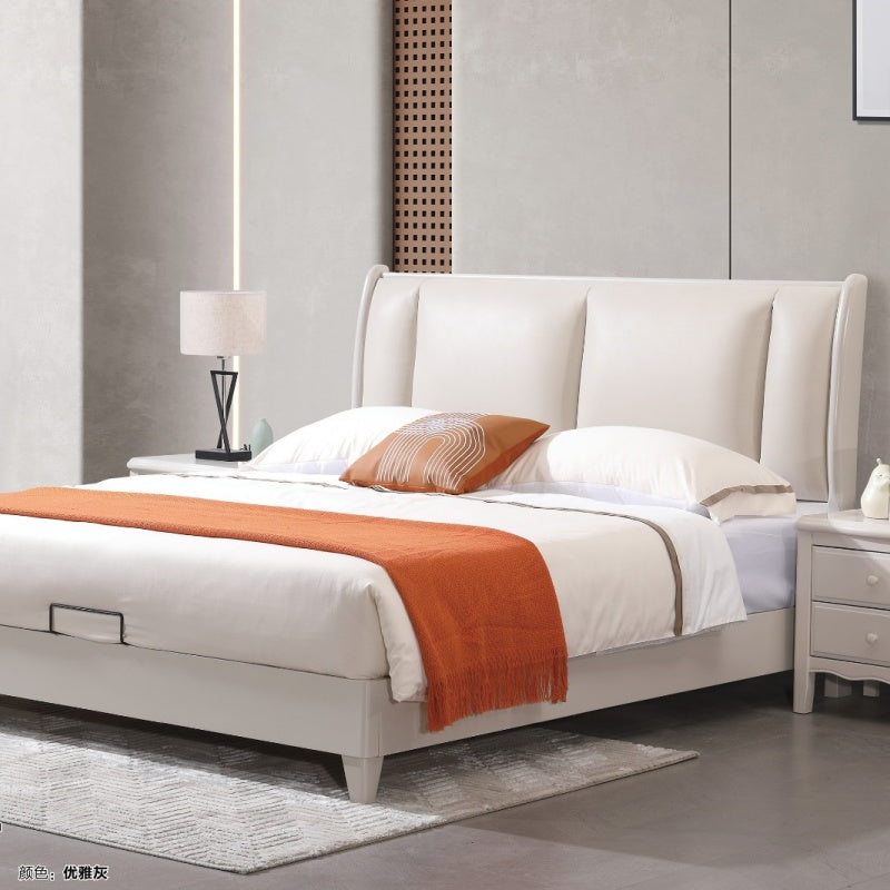 Karan Meishu Seriescat-scratch cloth bed, modern, simple and high-end solid wood soft package A51#-海智集-