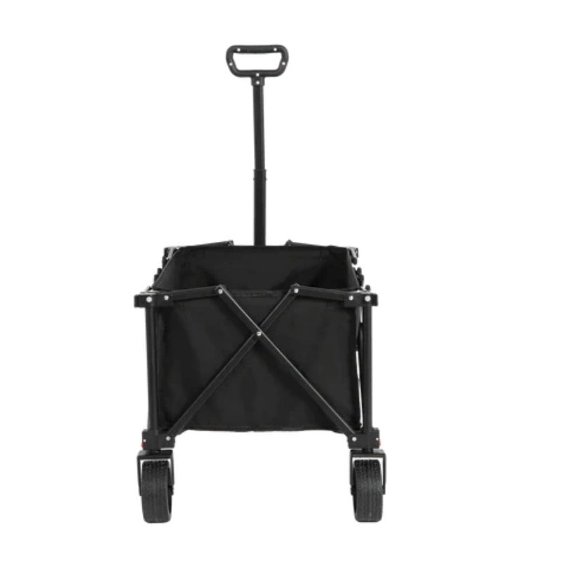 Folding Wagon Carts,Folding Wagon Cart with All Terrain Wheels,Heavy Duty Garden Carts with Adjustable Handle,Outdoor Utility Wagon for Camping Shopping Sports Fishing Black-海智集-Default-