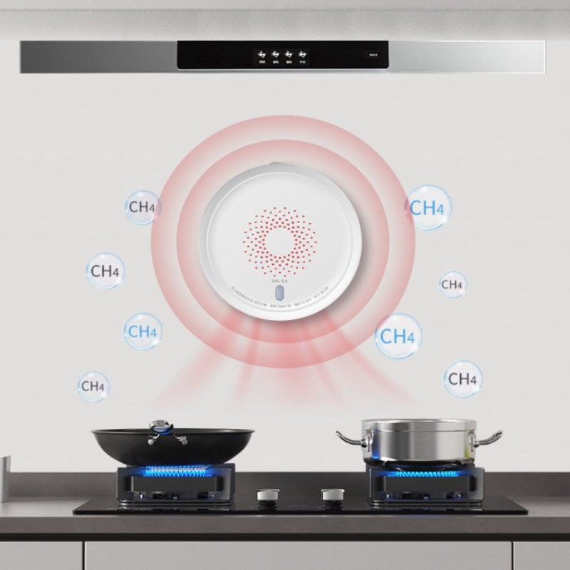 Natural gas leakage alarm, household kitchen fire combustible gas detector, remote alarm-海智集-