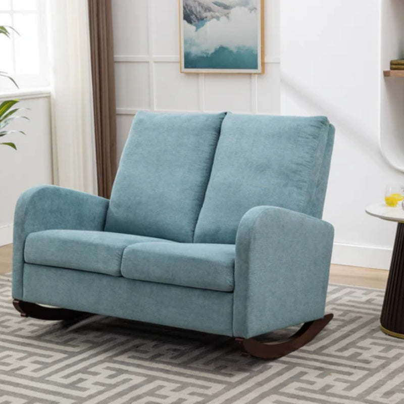 COOLMORE Rocking Chair Upholstered Mid Century Modern Rocker Oversized Wingback Armchair for Living Room-海智集-Default-