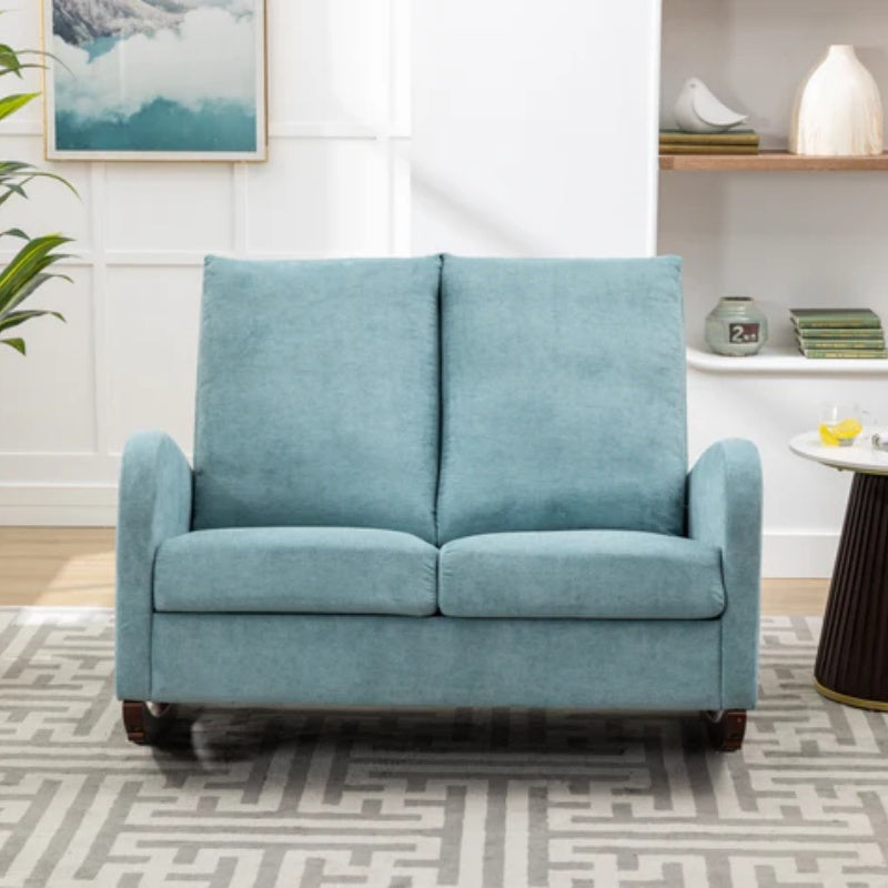COOLMORE Rocking Chair Upholstered Mid Century Modern Rocker Oversized Wingback Armchair for Living Room-海智集-Default-