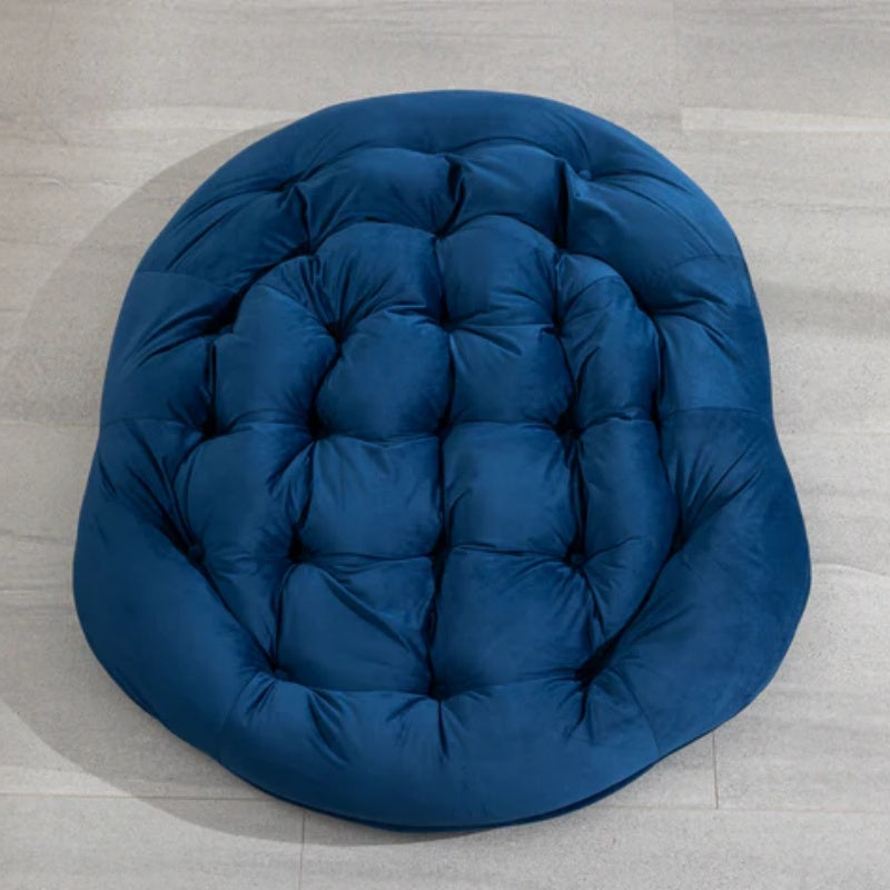 Outdoor Rattan Rocking Chair,Padded Cushion Rocker Recliner Chair Outdoor for Front Porch, Living Room, Patio, Garden, Navy Blue-海智集-Default-