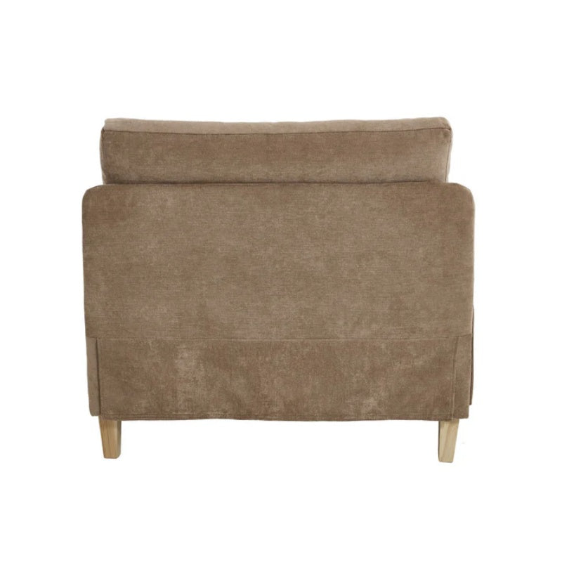Mid-Century Modern Foldable Sofa Bed Recliner, 3-in-1 Convertible Sleeper with Three Pillows, Light Brown Chenille, Ideal for Small Spaces-海智集-Default-