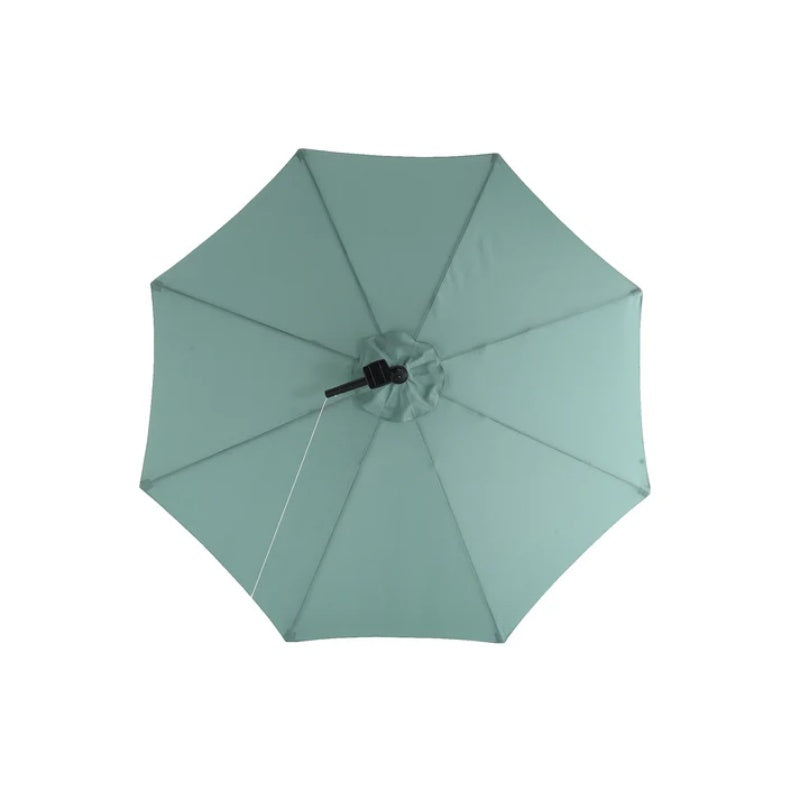 10ft Solar LED Offset Hanging Market Patio Umbrella ( Light green )(No Base)-海智集-Default-