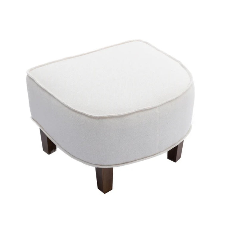 COOLMORE Accent Chair with Ottoman, Mid Century Modern Barrel Chair Upholstered Club Tub Round Arms Chair for Living Room-海智集-Default-