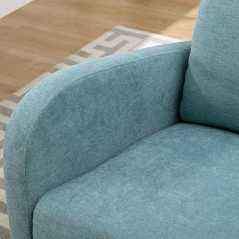 COOLMORE Rocking Chair Upholstered Mid Century Modern Rocker Oversized Wingback Armchair for Living Room-海智集-Default-