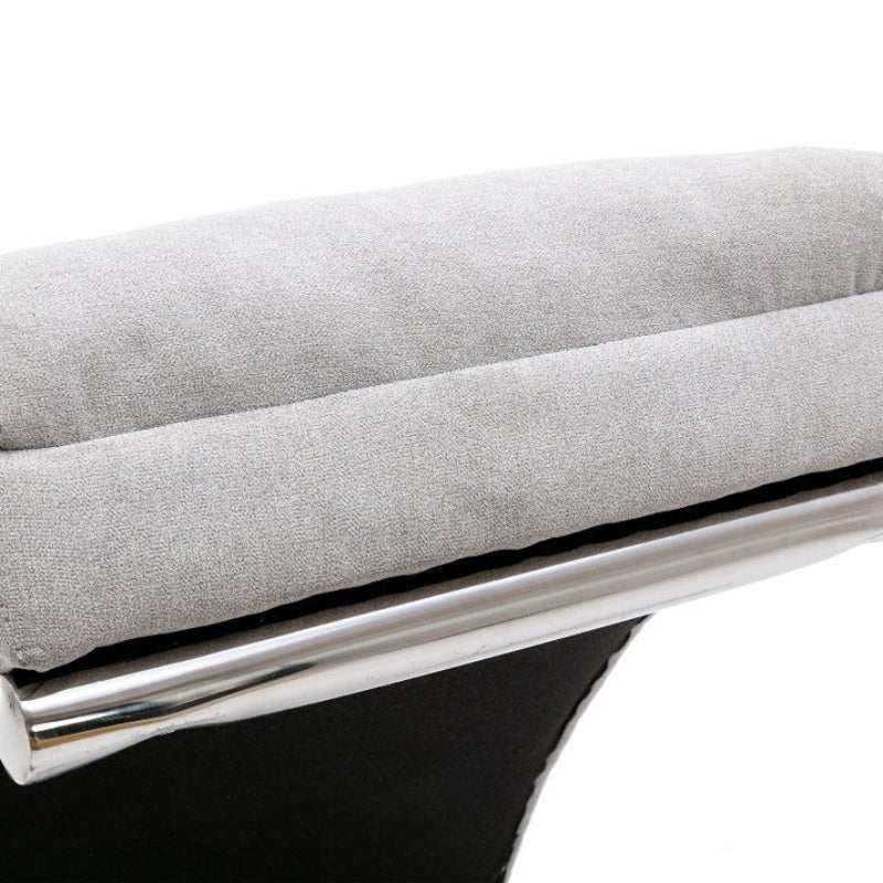 Light Grey Linen Massage Chaise Lounge Indoor with Remote Control, Ergonomic Electric Massage Lounger with 5 Modes-海智集-Default-