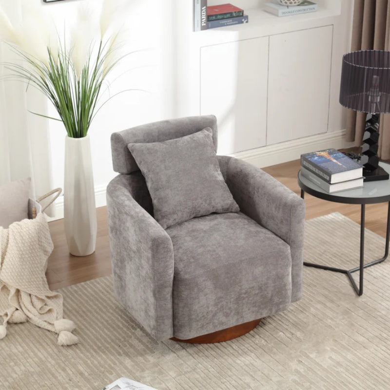 COOLMORE 360 degree rotation design, multi-gear adjustment backrest, soft and comfortable chenille fabric, ergonomic design of the living room chair-海智集-Default-