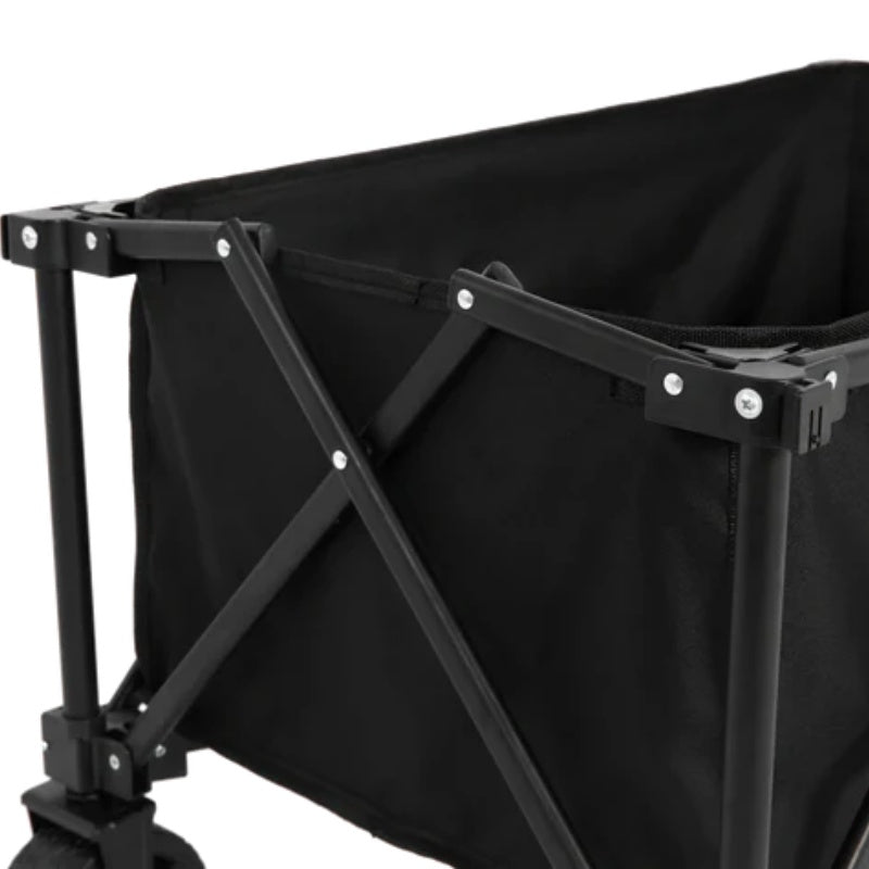 Folding Wagon Carts,Folding Wagon Cart with All Terrain Wheels,Heavy Duty Garden Carts with Adjustable Handle,Outdoor Utility Wagon for Camping Shopping Sports Fishing Black-海智集-Default-