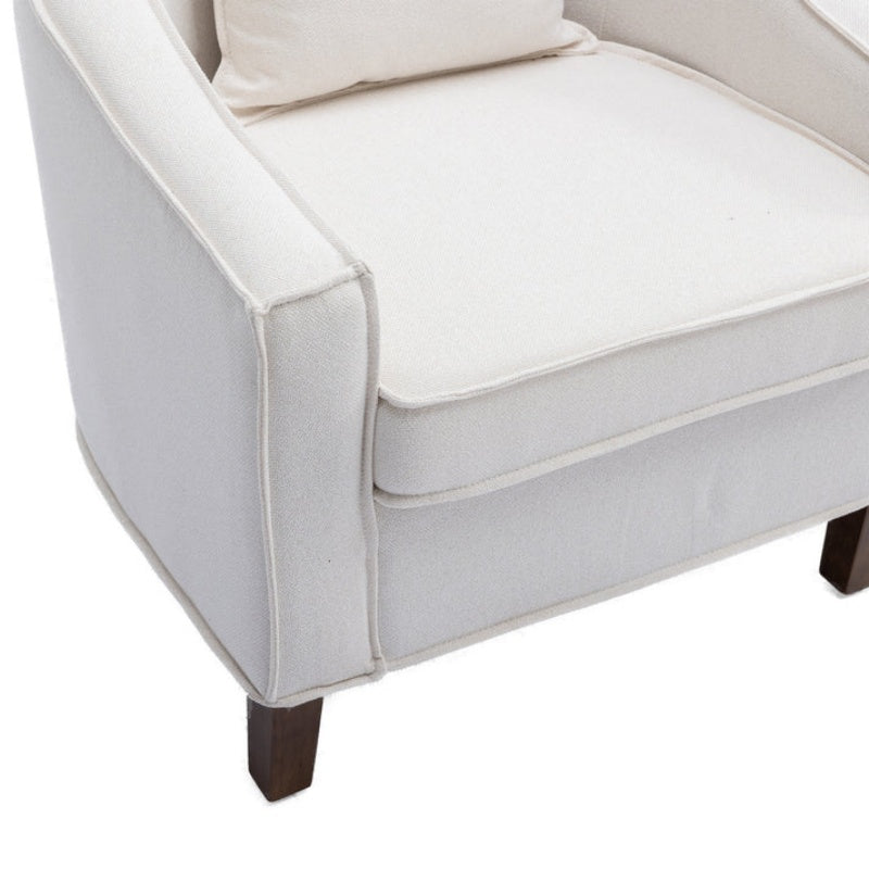 COOLMORE Accent Chair with Ottoman, Mid Century Modern Barrel Chair Upholstered Club Tub Round Arms Chair for Living Room-海智集-Default-