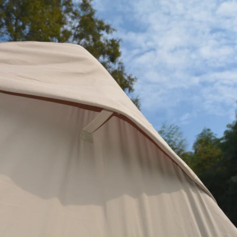9.8 x13ft with canopy, Inflatable Camping Tents with Hand Pump, Air Glamping Tents, Easy Setup Waterproof and Windproof Blow up Tent Beige-海智集-Default-