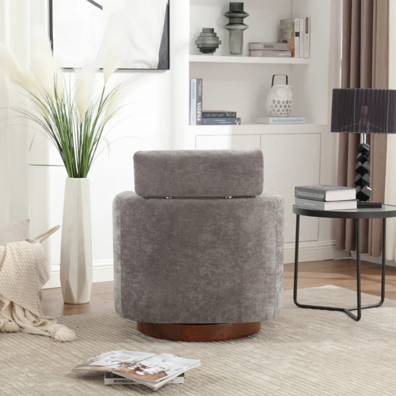 COOLMORE 360 degree rotation design, multi-gear adjustment backrest, soft and comfortable chenille fabric, ergonomic design of the living room chair-海智集-Default-